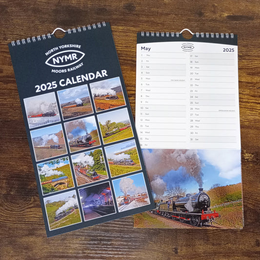 Calendar with 12 images on front cover and the month of May showing 2 columns of dates with a line for you to write engagements alongside.