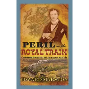 Book cover showing a vintage map of Scotland and a steam train on a large viaduct.