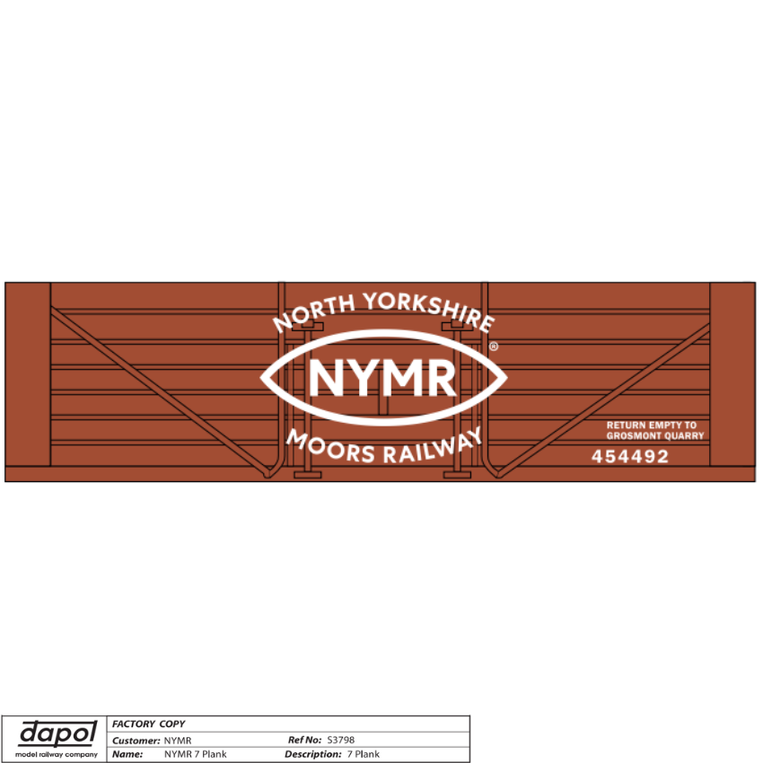 Dapol 00 Gauge NYMR 7 Plank