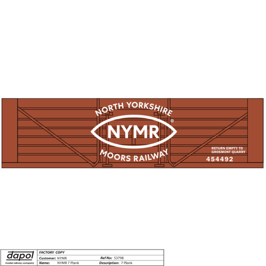 Dapol 00 Gauge NYMR 7 Plank
