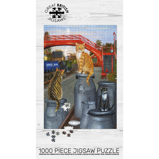 Jigsaw Railway Cats Milk 1000 piece