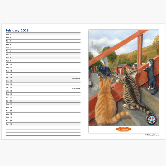 Railway Cats - Calendar 2026
