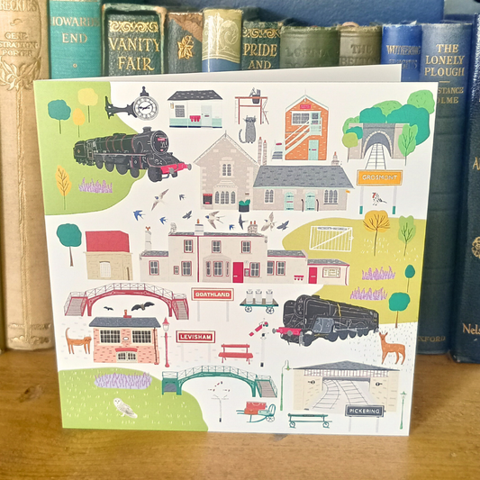 Jessica Hogarth Collection - Greeting Card Railway Map