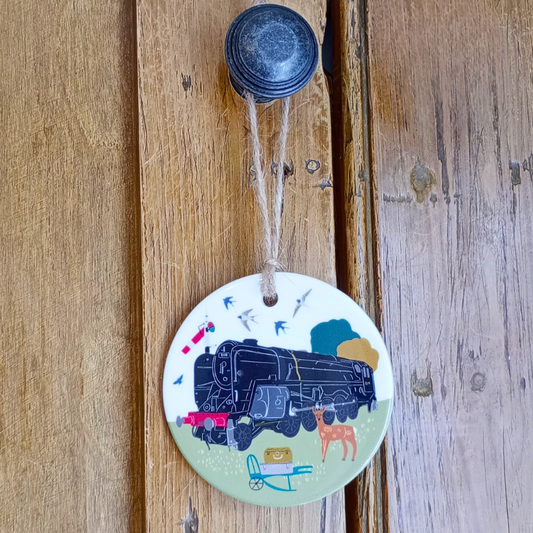 Hanging Decoration Train & Deer - Jessica Hogarth Collection
