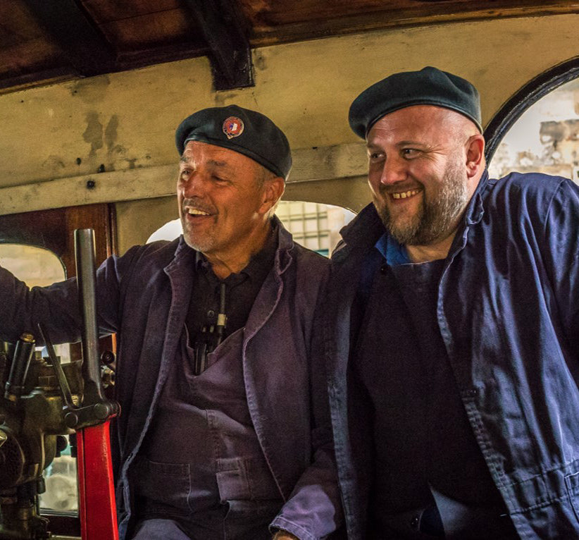 Photo of two members of footplate staff.