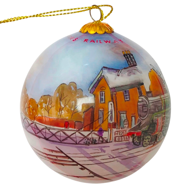 Bauble side detail showing Grosmont station house and the crossing.
