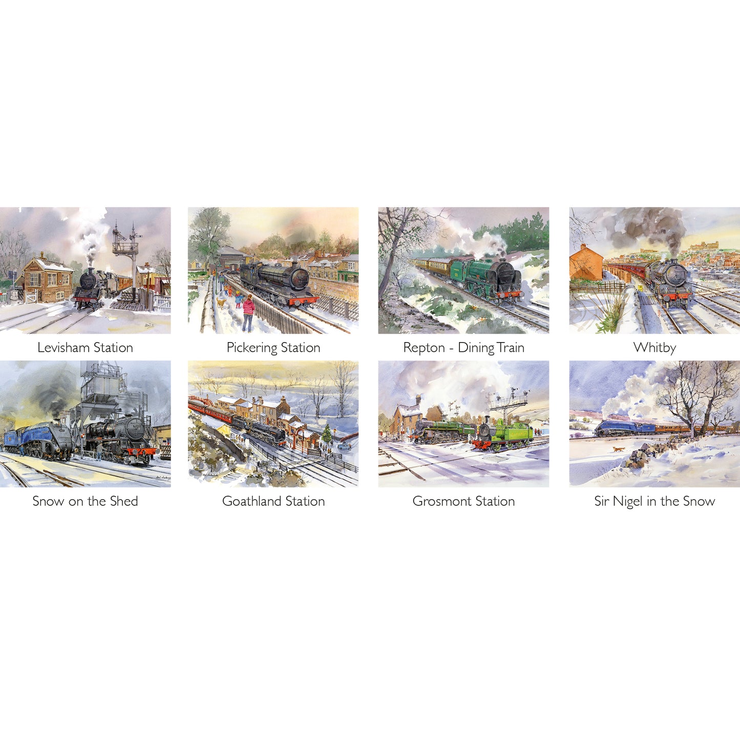 Pack 8 Christmas Cards NYMR