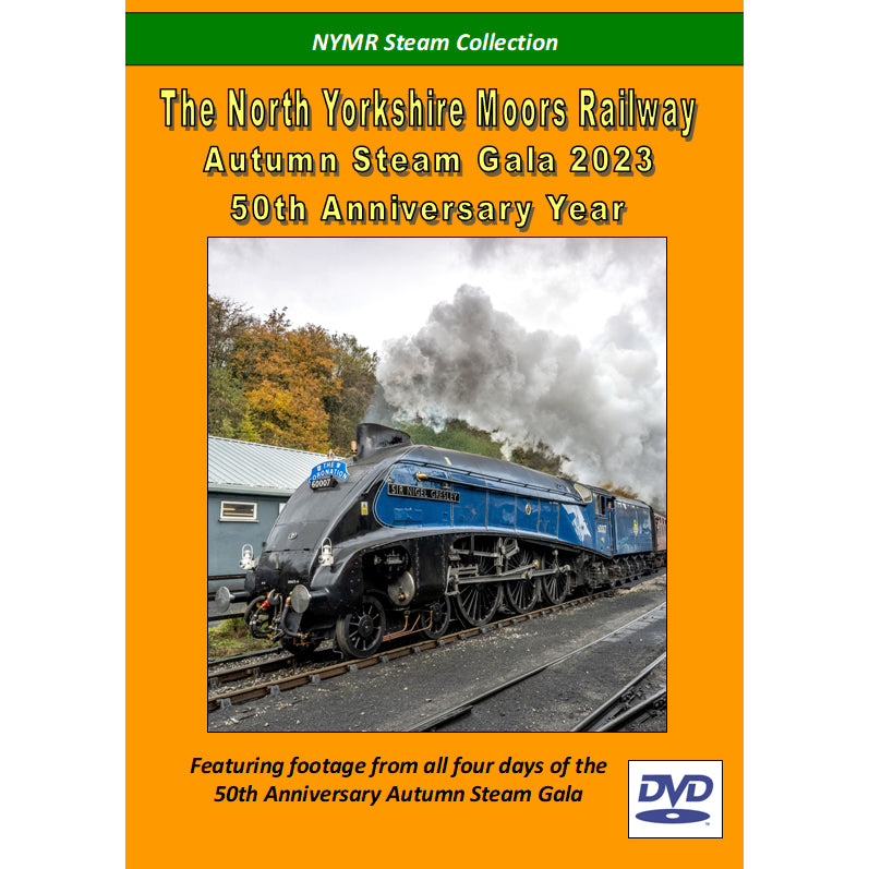 The front cover of the DVD showing the locomotive Sir Nigel Gresley at Grosmont