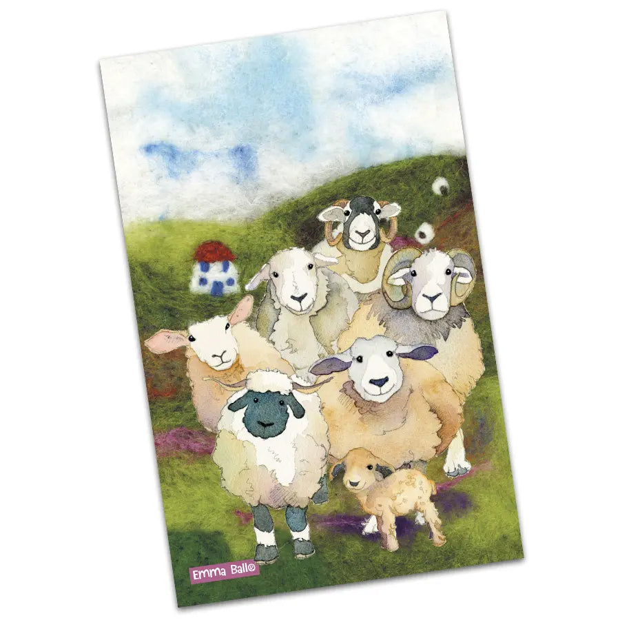 Tea Towel - Emma Ball Felted Sheep