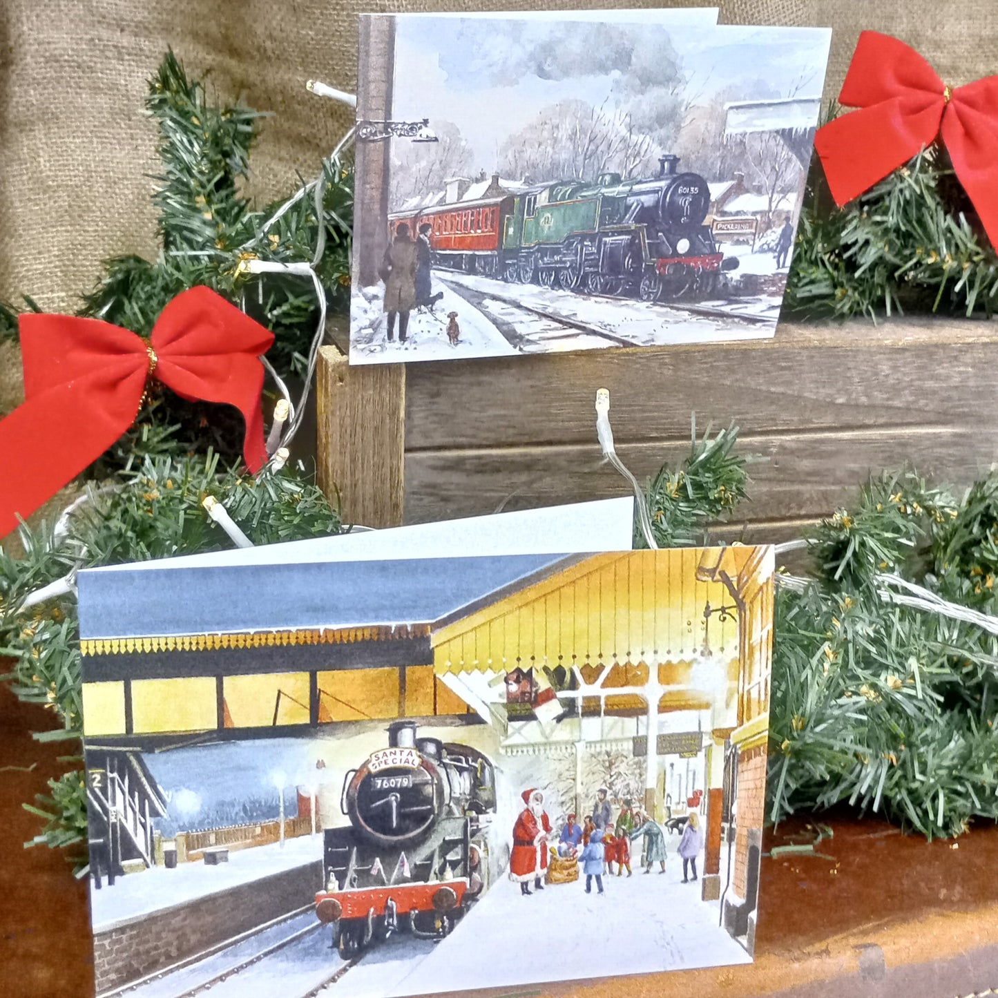 Christmas Cards Pack 10 Steam Railway 2024