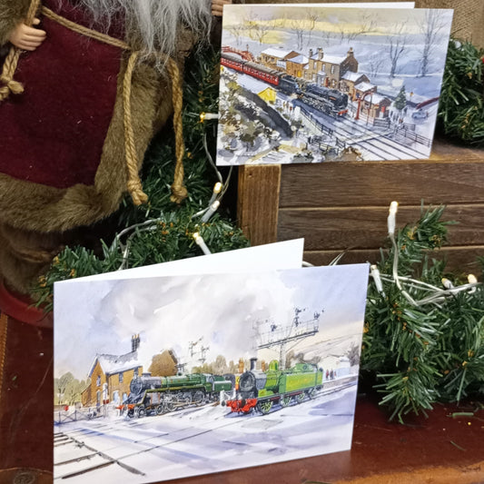 Christmas Cards Pack 10 NYMR Stations 2024