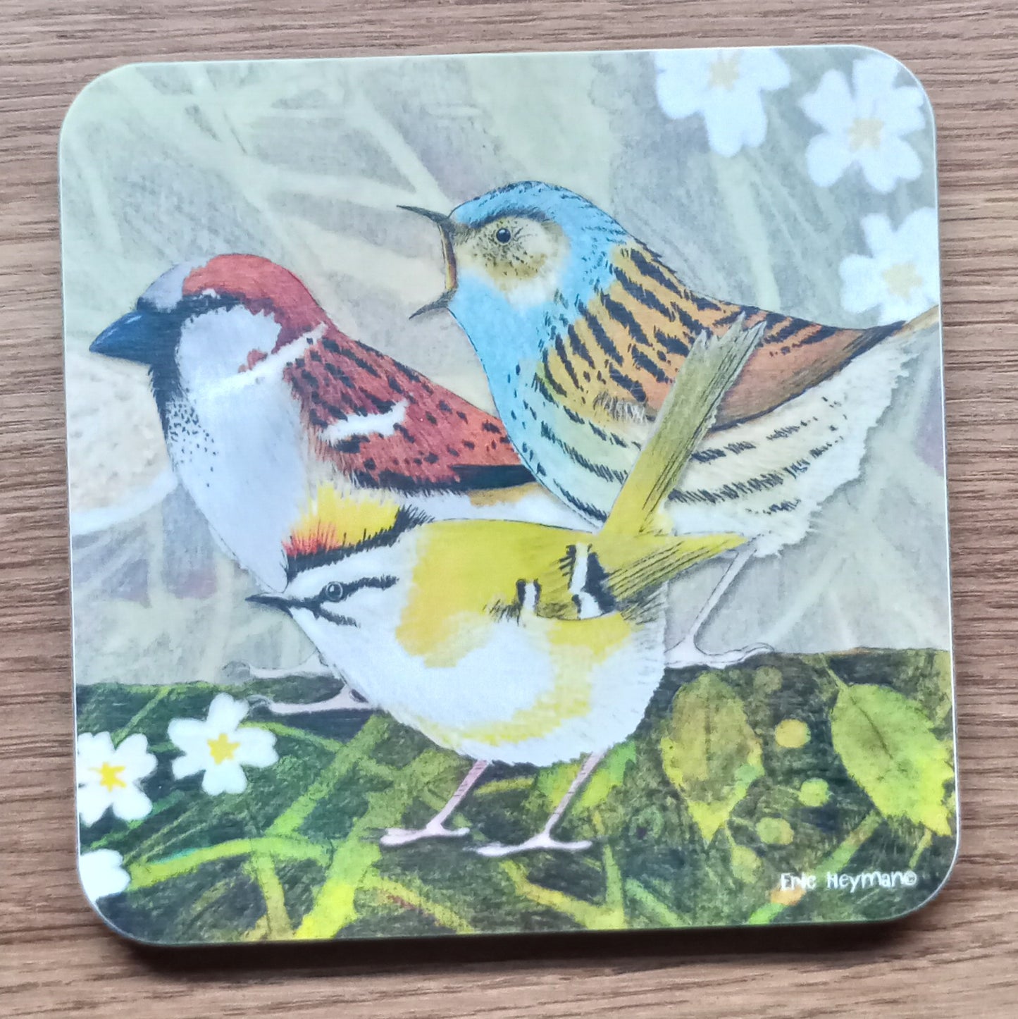 British Birds Coaster Three Birds