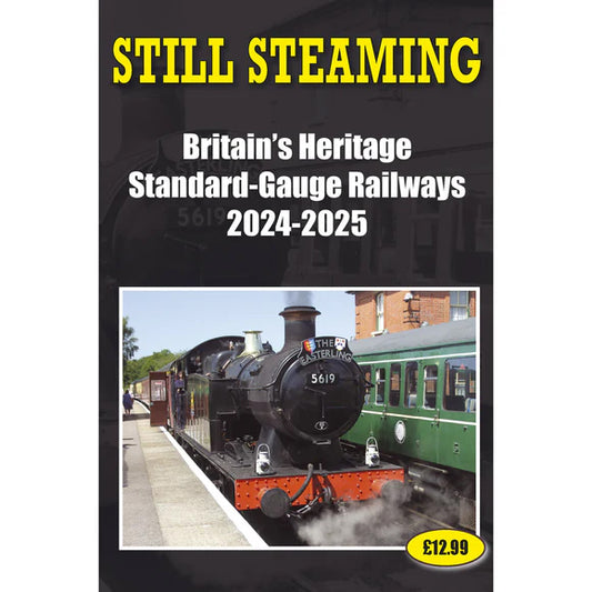 Book cover features a heritage steam locomotive 5619.