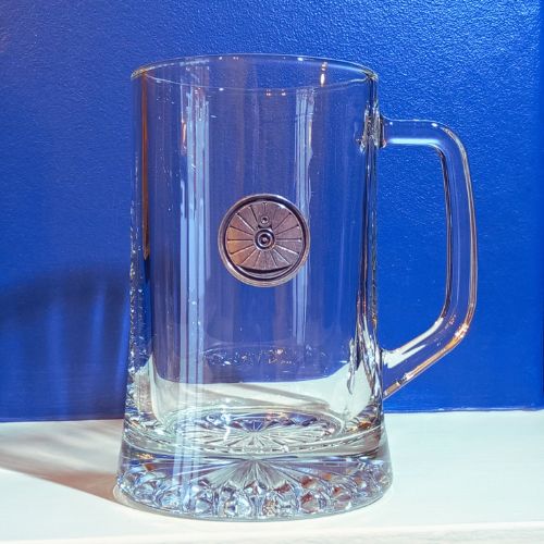 Pewter Wheel Glass Tankard