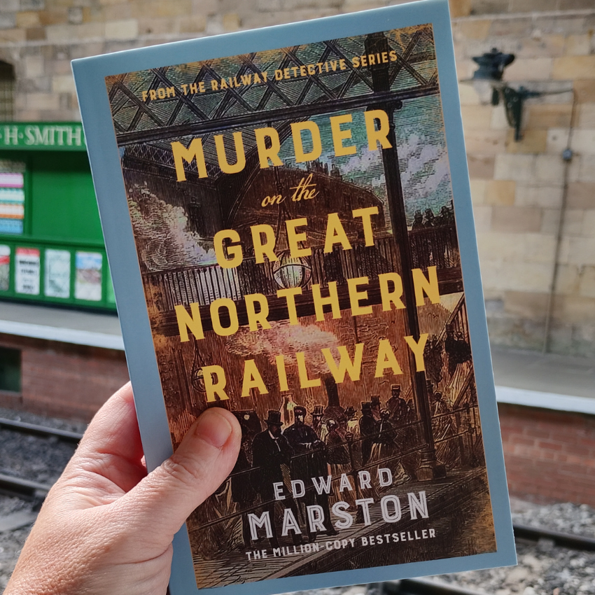 Book cover with Pickering Station as a backdrop