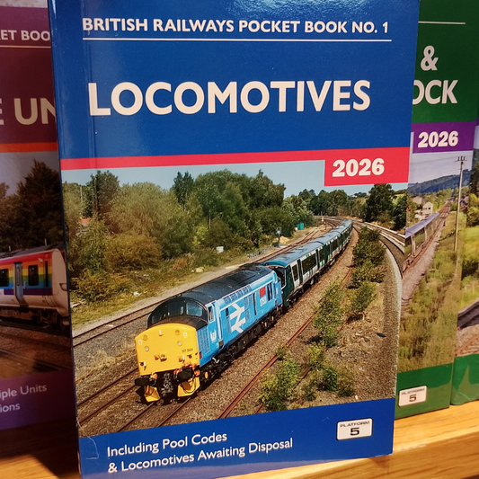 Book titled 'Locomotives' by British Railways on a wooden surface