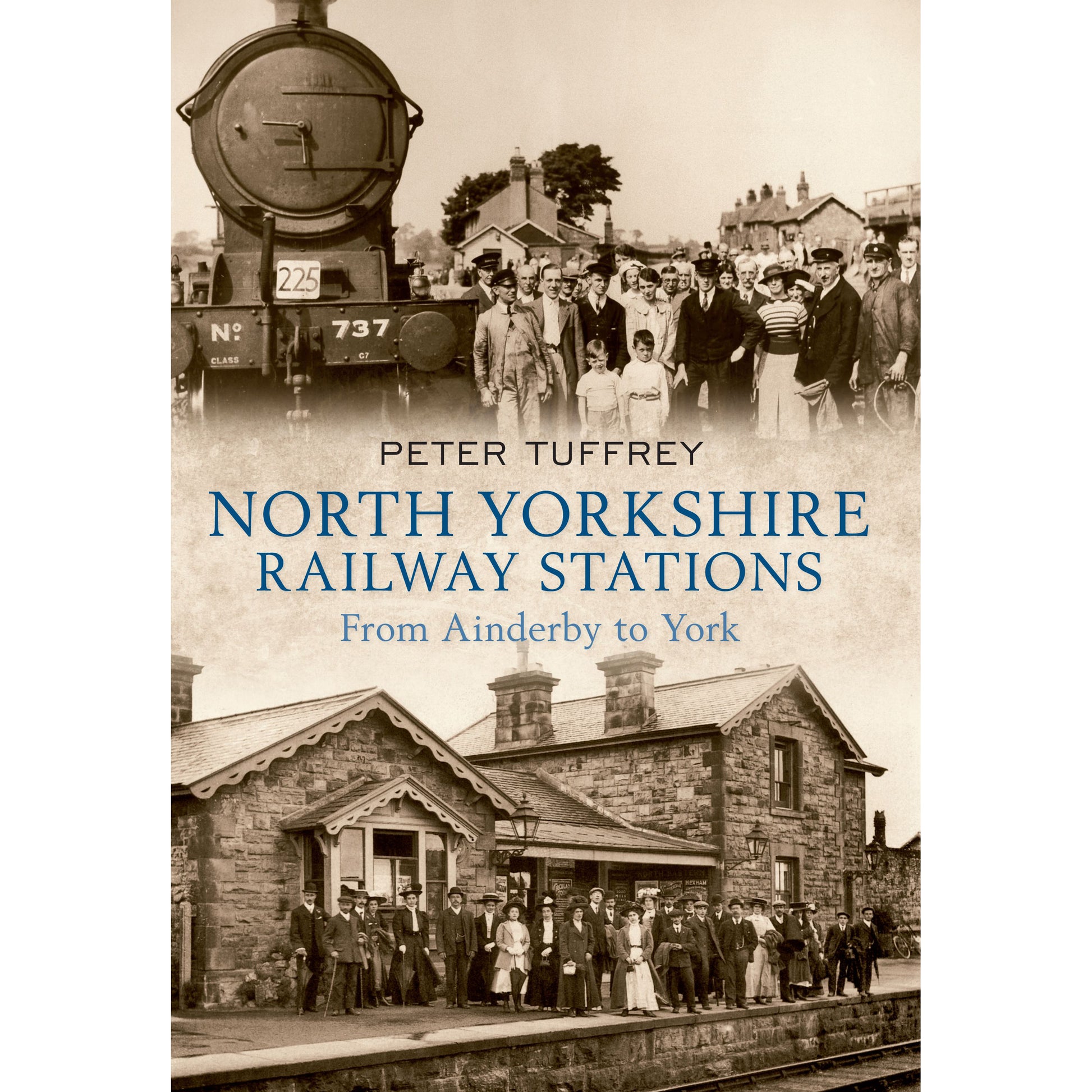 A book cover featuring the book title in the centre and a black and white photograph top and bottom showing images from history.